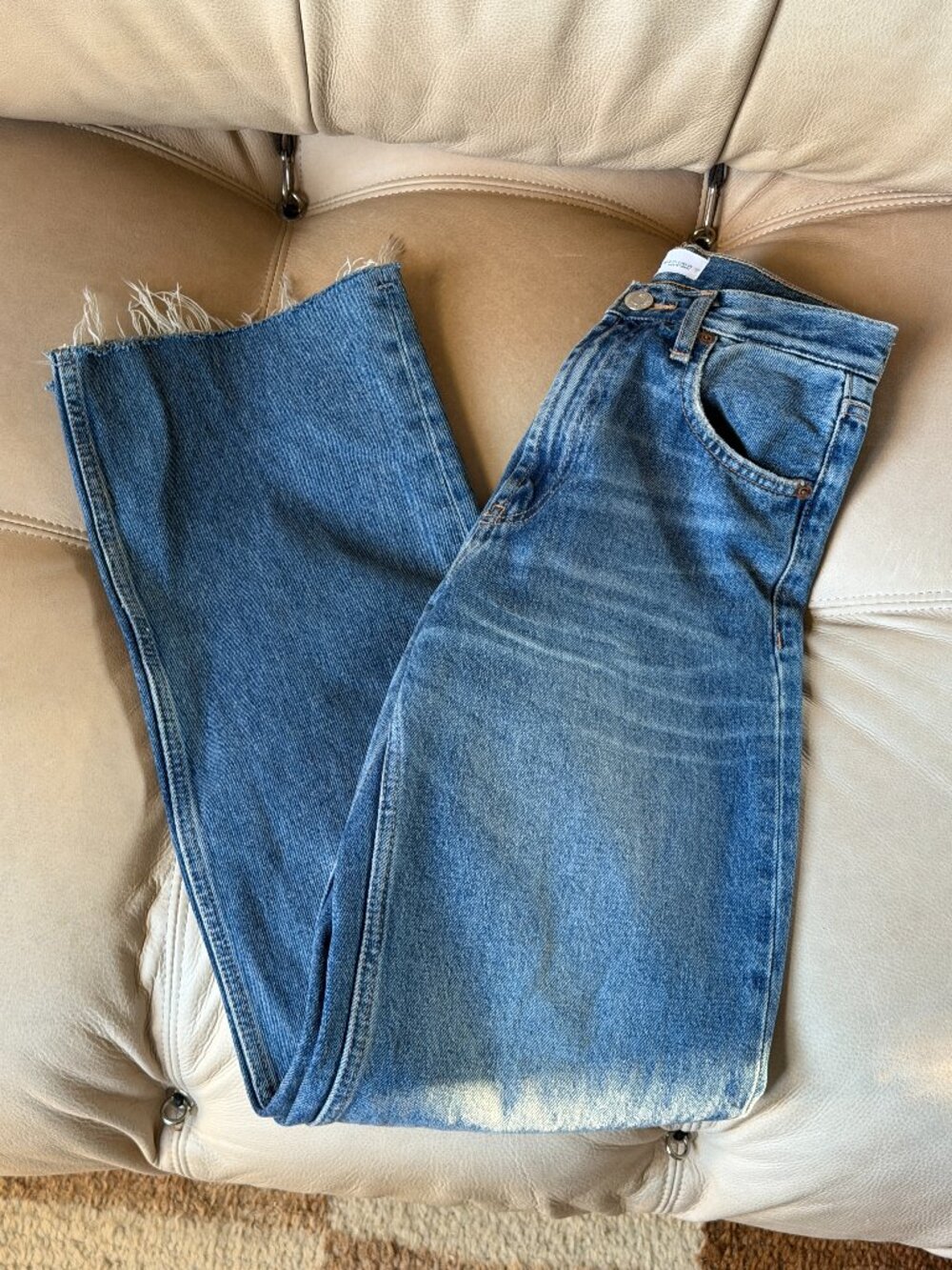 Zara High Rise Straight Jeans